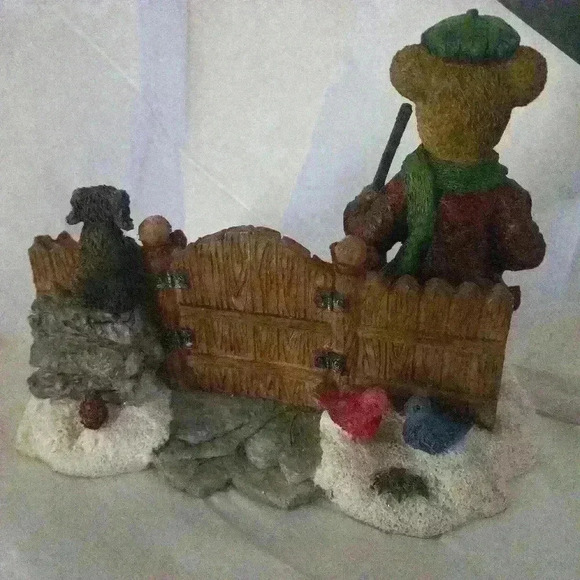 Bears and puppies, set of 4 resin decor - Picture 6 of 7